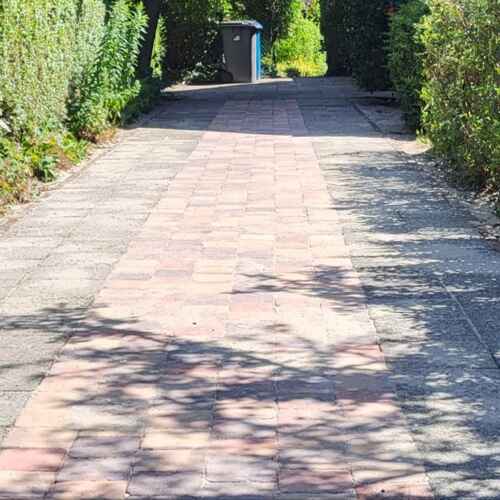 Oprit in Wassenaar-Zuid aangelegd met hergebruikte bestratingsmaterialen